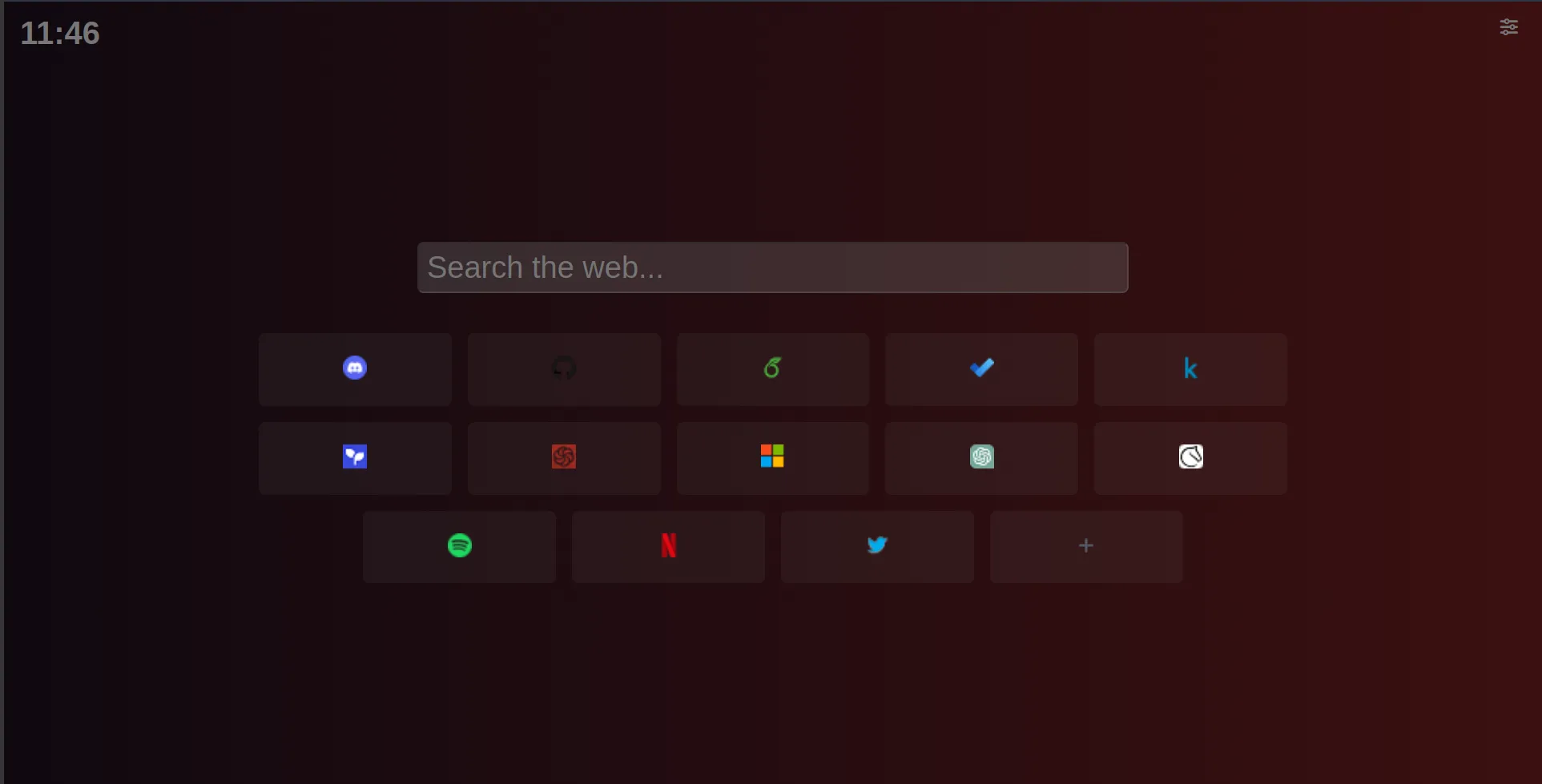 Image of a new tab page